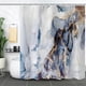 thumbnail image 5 of Juegos de baño de mármol con cortina de ducha, cortina de ducha de baño blanca dorada gris abstracta, cortina de ducha de mármol moderna, decoración de baño azul blanco gris, 5 of 5