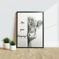 thumbnail image 7 of Aarocafa – Humorous Highland Cow "Are You Pooping?" Sleek Black Plastic Frame Canvas Art – Modern Playful Decor for Contemporary Spaces – 16x24in – Black Frame, 7 of 7