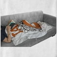 thumbnail image 6 of Calligraphy Soft Flannel Fleece Blanket, Taco with Hot and Spicy Mexican Traditional Snack Menu Grunge Art, Cozy Plush for Indoor and Outdoor Use, 50" x 60", Vermilion Eggplant White, by Ambesonne, 6 of 6
