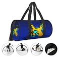 thumbnail image 3 of Lsque Geometry Dash Pattern Foldable Sports Gym Bag with Wet Dry Pocket, Ultralight Travel Bag, Large Capacity Duffel Bag, Splash Proof Carry on Bag, Overnight Bag, Weekender Bag for Travel, 3 of 6