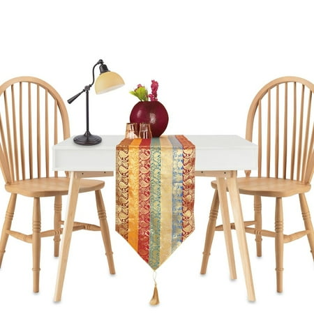 

Multi-Color Brocade - Hand Crafted Table Runner (India) - 14 X 84 Inches