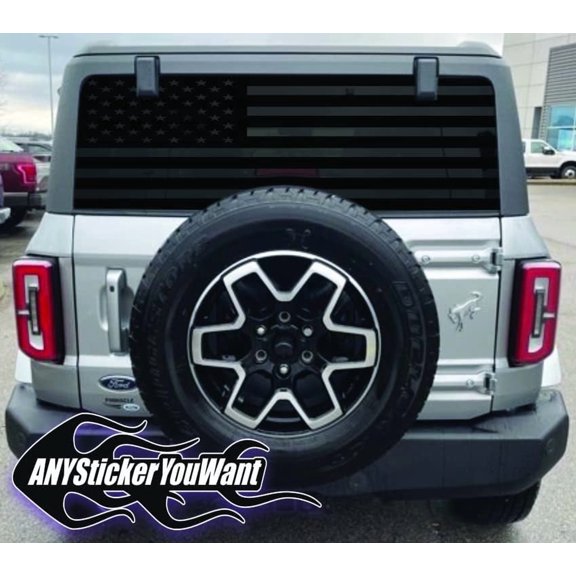 American Flag Vinyl Decal Rear Window Stickers Compatible with and Fits Ford Bronco 2021-2022