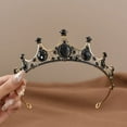 thumbnail image 2 of Yoyauz Women's Gold Crown Crystal Princess Tiara Crystal Queen's Crown Wedding, Bridal Hair Ornament Birthday Prom, Beauty Pageant Party  Barmitzvah Rite of Passage, Photo Props, 2 of 7