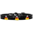 thumbnail image 2 of Mirage Pet 720-34 BKC20 Candy Corn Widget Croc Dog Collar, Black - Size 20, 2 of 2