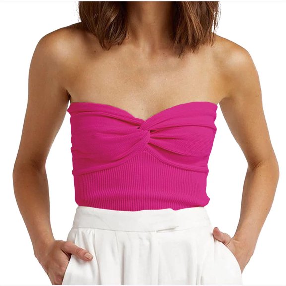 Jerdar Womens Tube Tops Summer Outfits Cute Crop Tops 2026 Strapless Sleeveless Clothes L