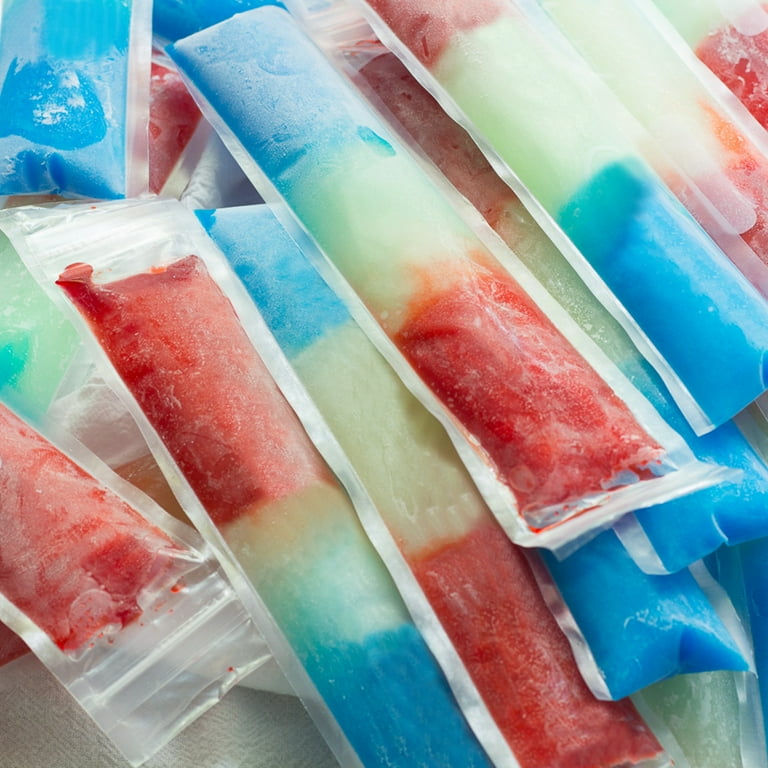 Popsicle Bags, 100 Pack Ice Pop Mold Bags, Disposable Diy Popsicle Molds  Bags Pouches -comes With Silicone Funnel