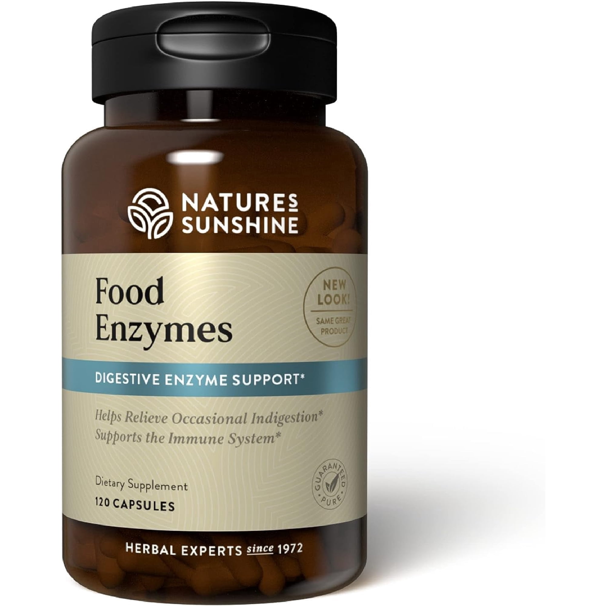 Nature's Sunshine Food Enzymes - Digestive Support with Prebiotics and Probiotics for Gut Health - Digestive Enzyme Supplement for Digestive Health and Relief from Occasional Indigestion