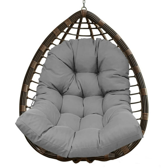SHANNA Swing Chair Cushion Hanging Basket Seat Cushion Pillow, Egg Chair Back Cushions Pads for Indoor and Outdoor Garden, Dark Gray