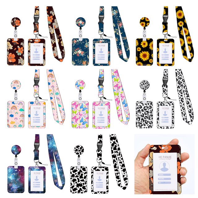 CSChome Badge Holder With Removable Lanyard Retractable Badge Holder: Versatile Lightweight Holder with Reel Clip for Nurses, Teachers, Office Workers