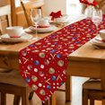 thumbnail image 2 of Baseball Sports Table Runner Linen Burlap Table Runner 72 Inches Long Modern Classic American Balls Red Dresser Scarves for Kitchen Island Coffee Dining Room Party Wedding Holiday Decor 18"x72", 2 of 8