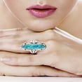 thumbnail image 2 of Turquoise Jewelry Ring for Women Sterling Silver 925 | Turquoise Network | R2619-C75-6, 2 of 5