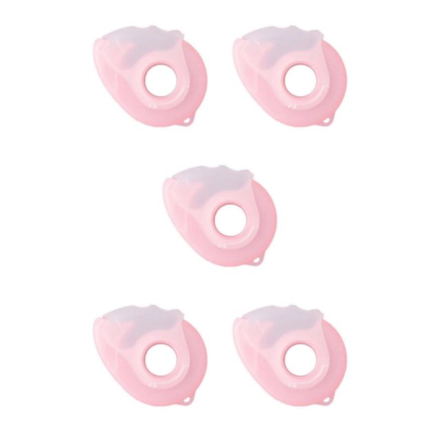 Transemion Distributeur de Ruban à Main Ergonomique Sans Effort Rose 7x6x2.5cm 5Set