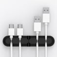 thumbnail image 2 of Milaget Silicone Adhesive Charging Cable Management Holder Organizer Black, 2 of 9