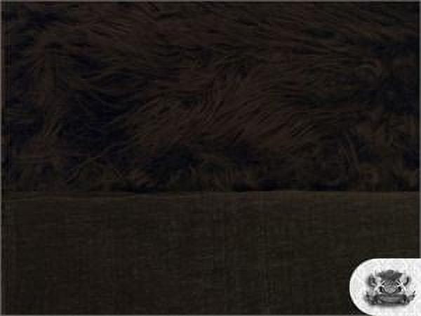 Faux Fake Fur Mongolian Fabric Sold by the Yard (CHOCOLATE)