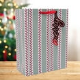 thumbnail image 4 of Large Holiday Stripe Multi-Color Gift Bag, 1 Count (10" x 4.5" x 12.75") by Holiday Time, 4 of 4