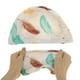 thumbnail image 5 of Gorro de natación de nailon con patrón de plumas beige, 1 pieza, 5 of 5