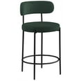thumbnail image 3 of Meridian Furniture Tabouret en Tissu Bouclé Vert Beacon (Ensemble de 2), 3 of 10