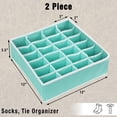 thumbnail image 2 of Organizador de calcetines para armario, artículos sencillos para el hogar, paquete de 2, color turquesa, 2 of 4