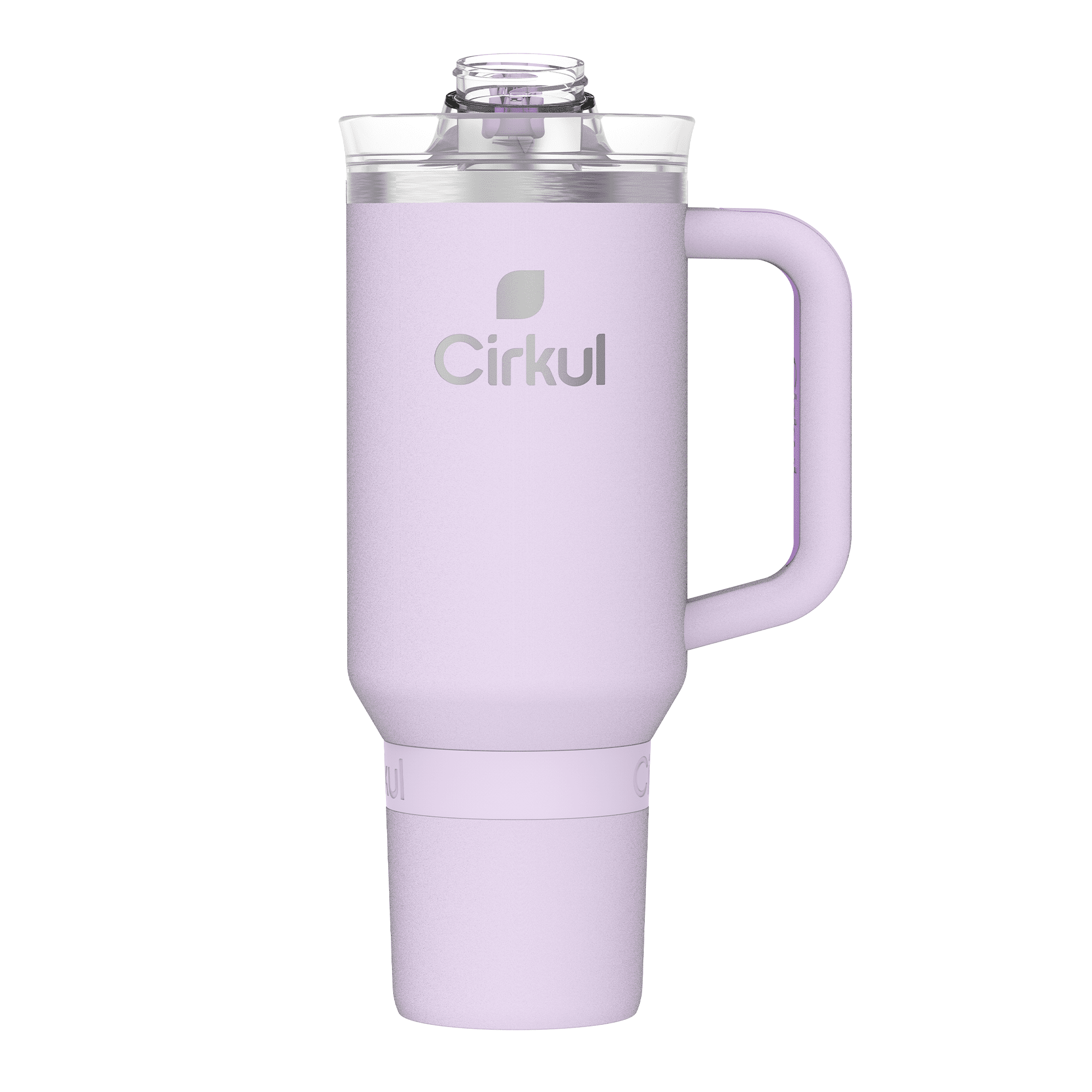 (2 pack) Cirkul 40oz All-Day StrawSip Double-Wall Insulated Stainless Steel Tumbler with Handle, Lilac (Light Purple)