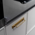 thumbnail image 5 of Goo-Ki 5'' Center to Center Antique Brass Cabinet Bar Pulls with Backplate, Vintage Classic Retro Drawer Handles Closet Home Kitchen Improvement Hardware, 2 Pack, 5 of 7