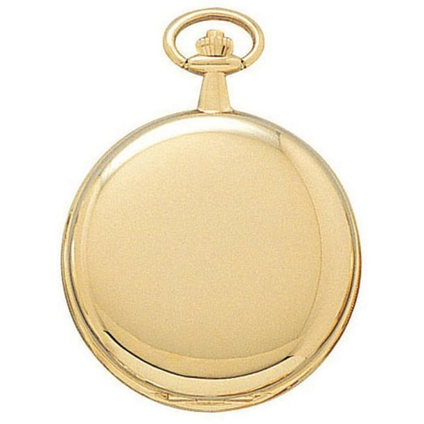 Charles Hubert Paris Brass Gold Plated Quartz Hunter Case Pocket