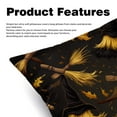 thumbnail image 2 of Halloween Broom Throw Pillow Covers Set of 2 with Unique Patterns | Chair Pillow Covers in 16x16, 18x18, 20x20 inches | Pillow Inserts Included |for Every Occasion, 2 of 6
