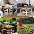 thumbnail image 5 of Colorful Tie Dye Pattern Square Fitted Tablecloth with Elastic Edge,Square Table Cover,Washable Elastic Table Cover for Home Kitchen Party Decor 34"x34", 5 of 6