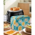 thumbnail image 5 of Fsddascl Teal Orange Tie-Dye Toaster Cover 2 Slice, Small Kitchen Appliance Covers, Ethnic Modern Abstract Watercolor Toaster Oven Cover with Loop, Bread Machine Cover Polyester Dust Cover, 5 of 5