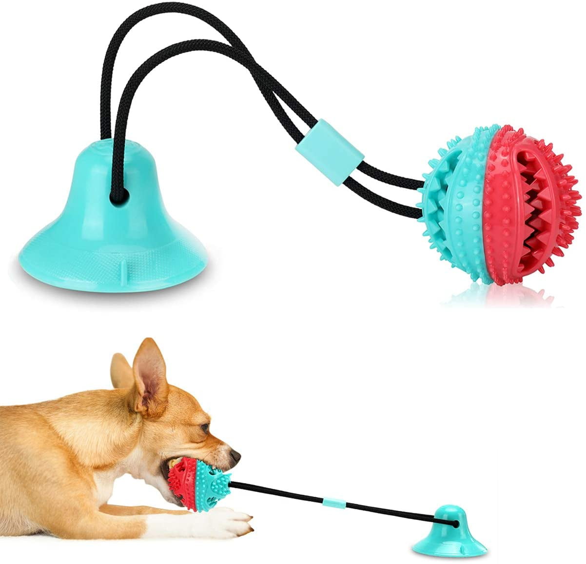 Pet Dog Toys Food Dispenser Play Ball Bone Training Chew Interactive Puzzle  US
