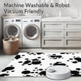 thumbnail image 5 of ODIKA 8' Machine Washable Non-Slip Area Rug, Farmhouse Spotted Tie Dye Decorative Floor High Traffic Rug, Black, 309879, 5 of 5