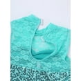 thumbnail image 6 of iEFiEL Kids Girls Floral Lace Dance Leotard Dress Sequins Ice Skating Ballet Dance Dress, 6 of 7