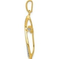 thumbnail image 2 of 14K Yellow Gold 1/10Ct. Diamond Cross Pendant (37.5 X 16.5) Made In India pm5046-010-ya, 2 of 5