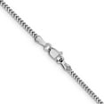 thumbnail image 3 of Solid 14K White Gold 1.6mm Franco with Lobster Lock Chain - 22", 3 of 8