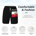 thumbnail image 3 of Mens Polska Polish Flag 2 in 1 Quick Dry Swim Trunks with Compression Liner Beach Shorts, 3 of 6