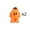 Orange, variant on Honmine 2-Pack Cartoon Astronaut Robot Eraser Sharpener, Single-Point Manual Pencil Sharpener for Elementary Students, Desk and Home Use