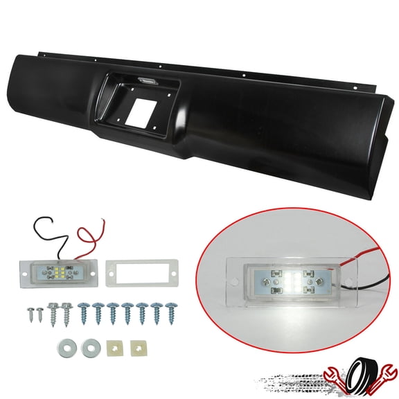 Rear Bumper Roll Pan w/LED Light For 1988-1998 Chevrolet GMC C/K 1500 2500 3500