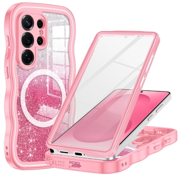 Casetego for Samsung Galaxy S26 Ultra 5G Case,Magnetic Full Body Shockproof with Built-in Screen Protector   Lens Protector Drop Protective Phone Cover,Pink