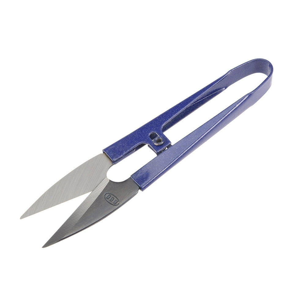 Unique Bargains 4.1" Sewing Trimming Scissors Nipper Embroidery Thrum Yarn Thread Cutter Blue