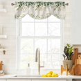 thumbnail image 3 of Green Eucalyptus Tie Up Window Valance Leaf Watercolor Plant Linen Background Tie-up Valance for Kitchen Windows Adjustable Small Curtain Balloon Shades for Kitchen Bathroom Cafe 60x18inch, 3 of 9