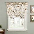 thumbnail image 2 of Vintage Spring Floral Tie Up Curtains for Windows, Adjustable Balloon Window Shades, Farmhouse Botanical Rustic Kitchen Window Treatments Adjustable Roll Up Curtain for Basement/Nursery 52"x45", 2 of 8