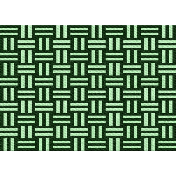 Ahgly Company Indoor Rectangle Patterned Pastel Green Area Rugs, 2' x 3'