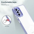 thumbnail image 7 of SaniMore for Samsung Galaxy A53 5G Case Slim Transparent [Not Yellowing Technology], Rugged PC & TPU Bumpers Built-in Detachable Lens Protector Shockproof Protective Cover, Purple, 7 of 7