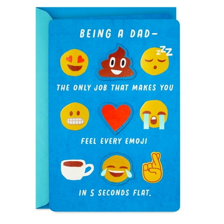 Hallmark Funny Father's Day Card With Magnets (Being a Dad Requires Every Emoji)