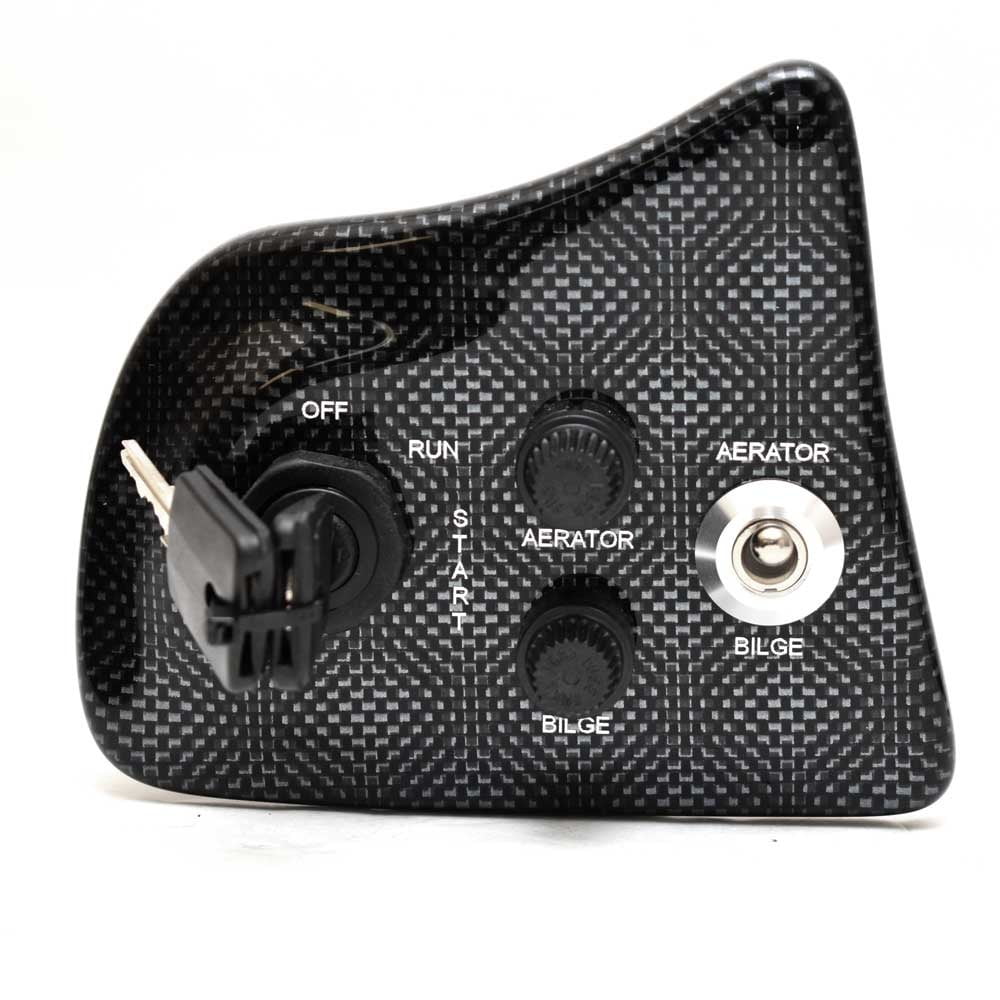 Tracker Boat Ignition Switch Panel 169383 5 1/4 x 4 1/2 Carbon Fiber