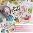 thumbnail image 4 of Happy Easter Bunny Placemats Set of 4, Cute Rabbit Eggs Carrot Polka Dot Stripes Dining Table Place Mats, Farmhouse Kitchen Decor Home Decoration 12 x 18 Inch, 4 of 5