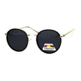 thumbnail image 3 of Polarized Round Womens Mod Elegant Double Rim Retro Sunglasses Black Gold Black, 3 of 4
