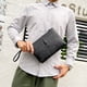 thumbnail image 5 of Cartera de piel de cocodrilo a la moda para hombre, cartera de negocios sólida, bolso de mano con cremallera Tmvgtek Oficina Multiescena Multifunción, 5 of 9