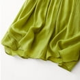 thumbnail image 5 of Women's Linen Long Skirt Summer Elasticized High Waist Bohemian Long Skirt Vintage Elasticized High Waist Pleated A-Line Flared Halter Skirt Ndbuld Rollbacks,Yellow,M, 5 of 6