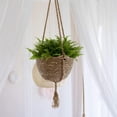 thumbnail image 2 of Maceta colgante multiusos, juego de 2, material de yute y algas marinas naturales para una decoración interior y exterior resistente y flexible, 2 of 5