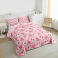 thumbnail image 3 of Homewish Cute Santa Claus Bedding Comforter Set,Cute Christmas Tree Twin Comforter Sets,Pink White Bedding Set For Girl Boy,Super Cozy Room Decor Reversible,2 Pieces, 3 of 8